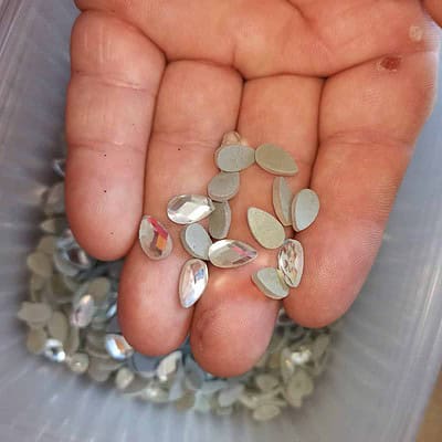 strass figuras gotas grandes