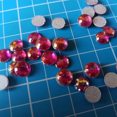 Hotfix strass epoxy fucsia