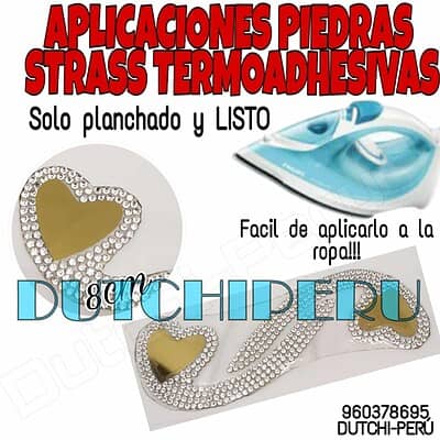 aplicacion strass corazones