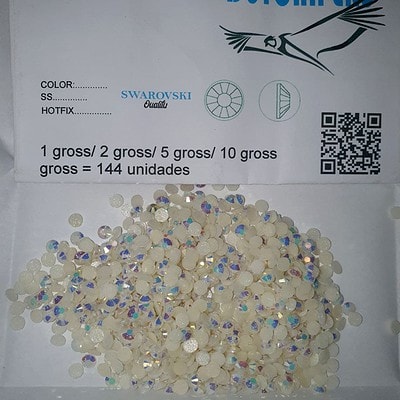 piedras hotfix resin blanco