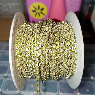 cadena strass verde