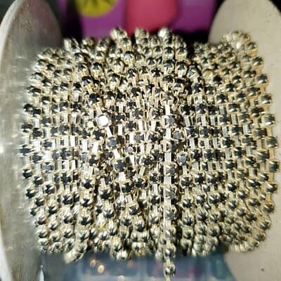 cadena strass negro