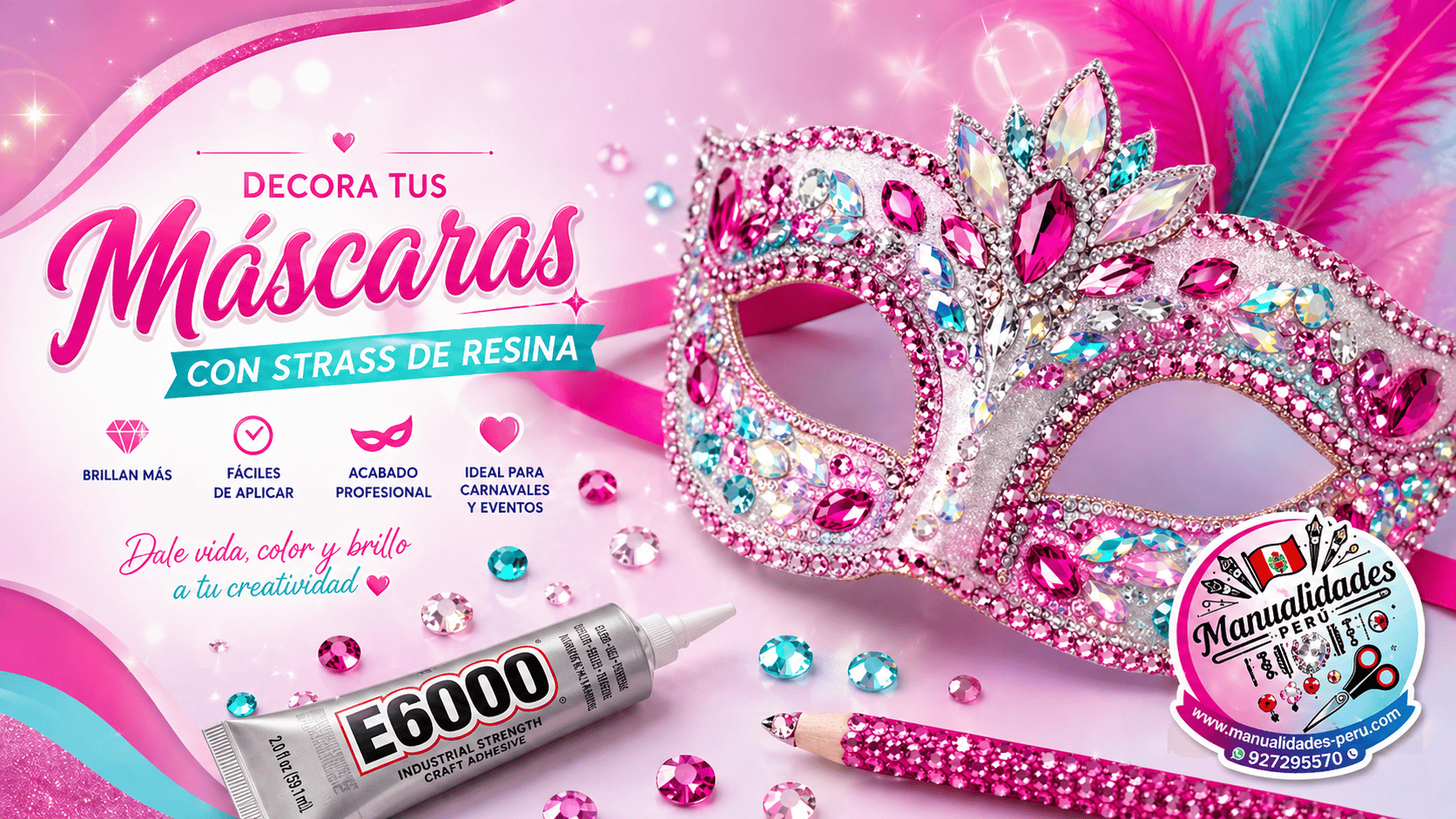 decorar_mascaras_con_piedras_strass_manualidades_peru