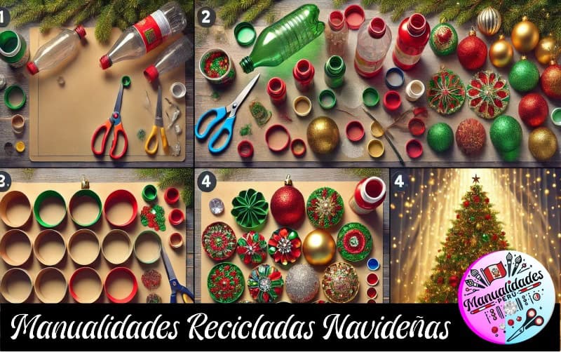 manualidades_navideñas_recicladas_botellas_recicladas
