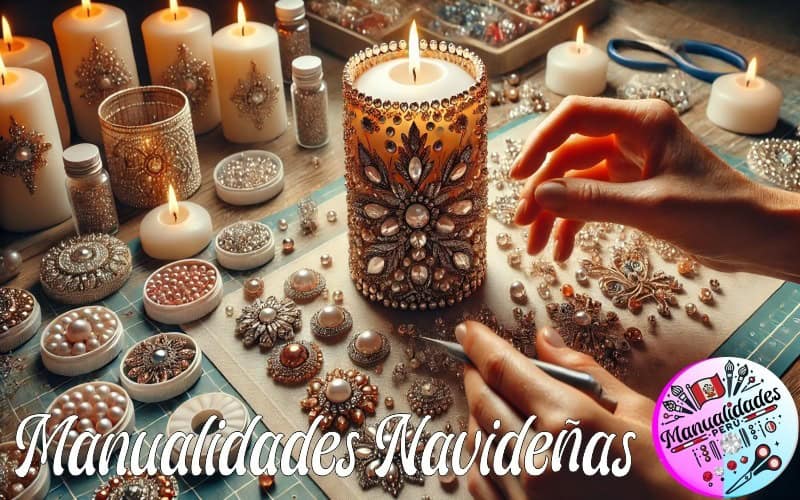 manualidades_velas_navideñas_peru_pedreria_strass1