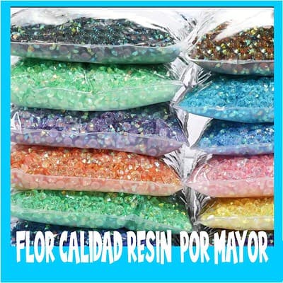 POR MAYOR Strass Flor Calidad Resin