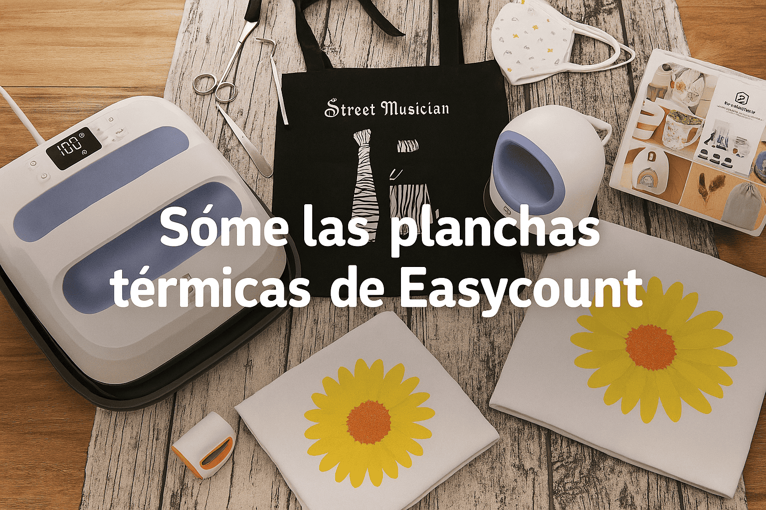 Planchas térmicas Easycount Manualidades Perú para sublimación y vinilo textil