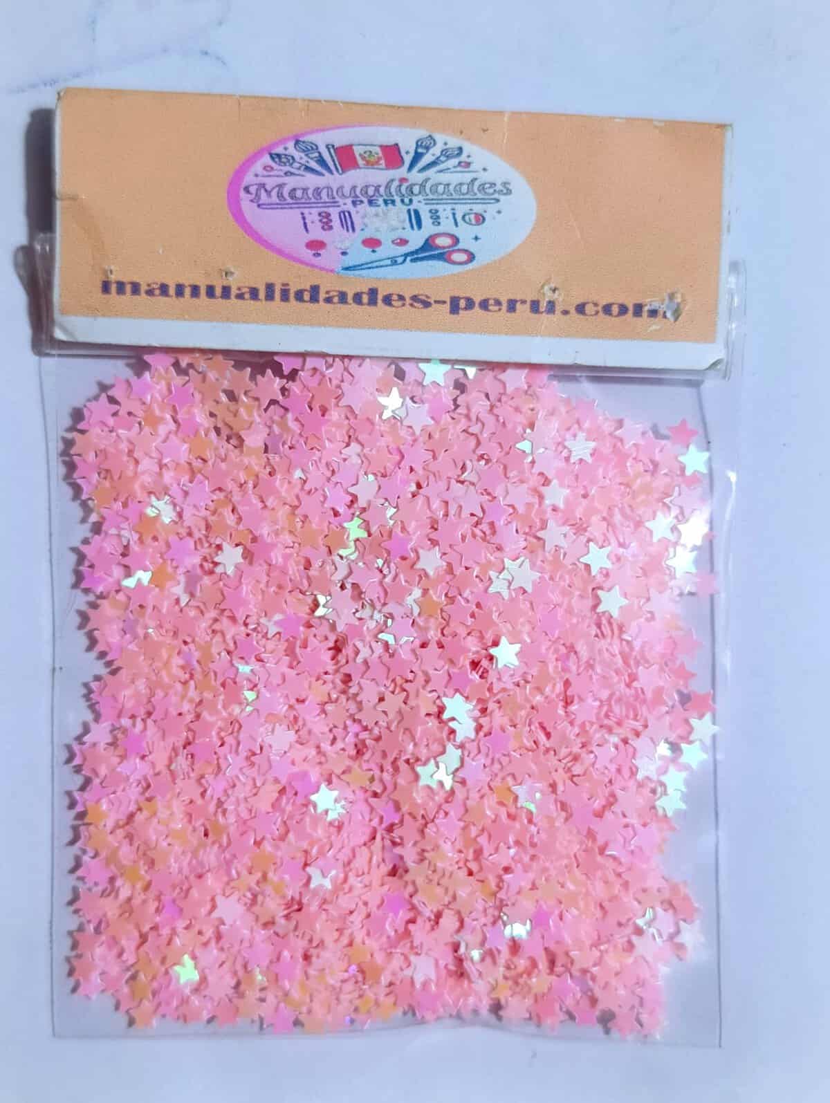 Modelo 3 lentejuelas estrellas rosadas
