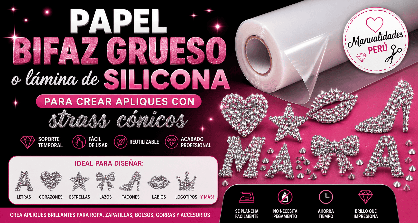 bifaz_grueso_lamaina_silicona_manualidades_peru