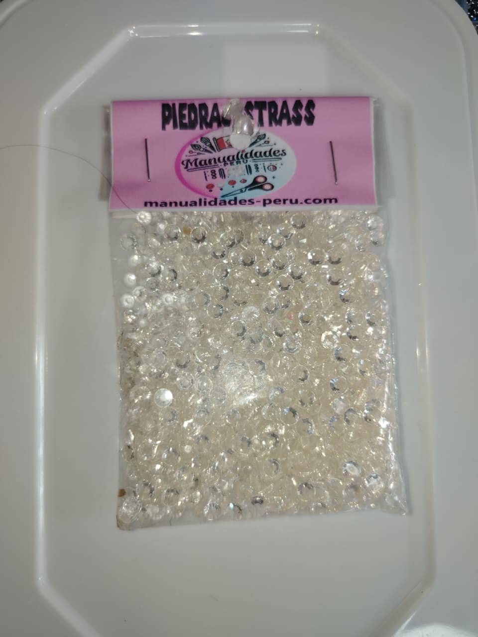 Bolsitas piedras strass resina cristal transparente 1440 unidades Manualidades Perú