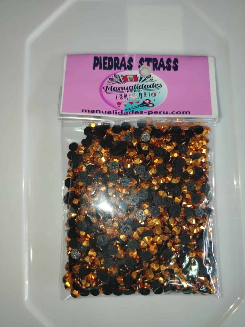 Bolsitas piedras strass resina dorado 1440 unidades Manualidades Perú