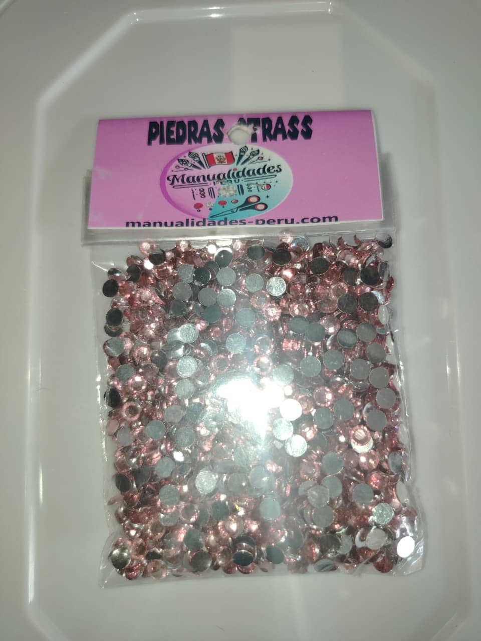 Bolsitas piedras strass resina melón 1440 unidades Manualidades Perú