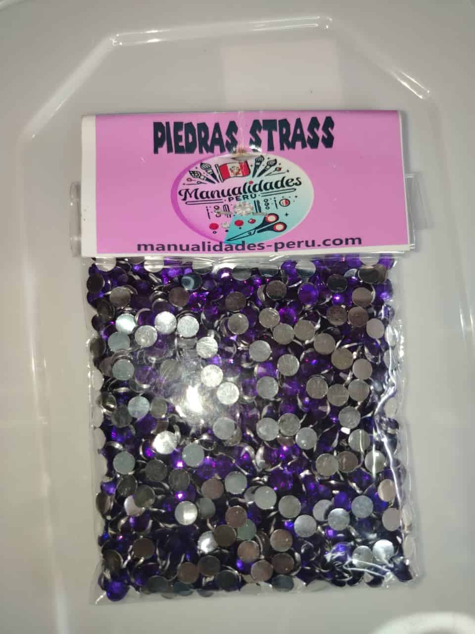 Bolsitas piedras strass resina morado 1440 unidades Manualidades Perú