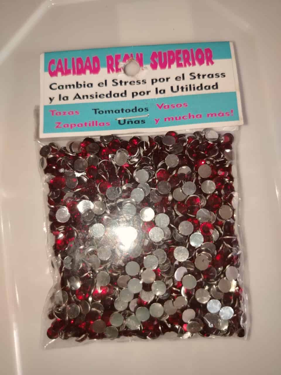 Bolsitas piedras strass resina rojo 1440 unidades Manualidades Perú