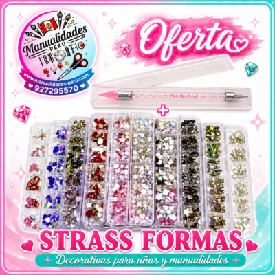 Set de Decoración de Uñas con Strass, Figuras y Katana