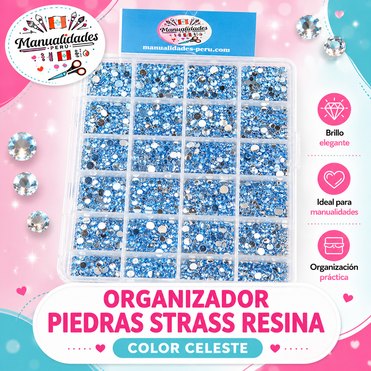 organizador_piedras_strass_resina_celeste_bedazzling_kit_manualidades_peru