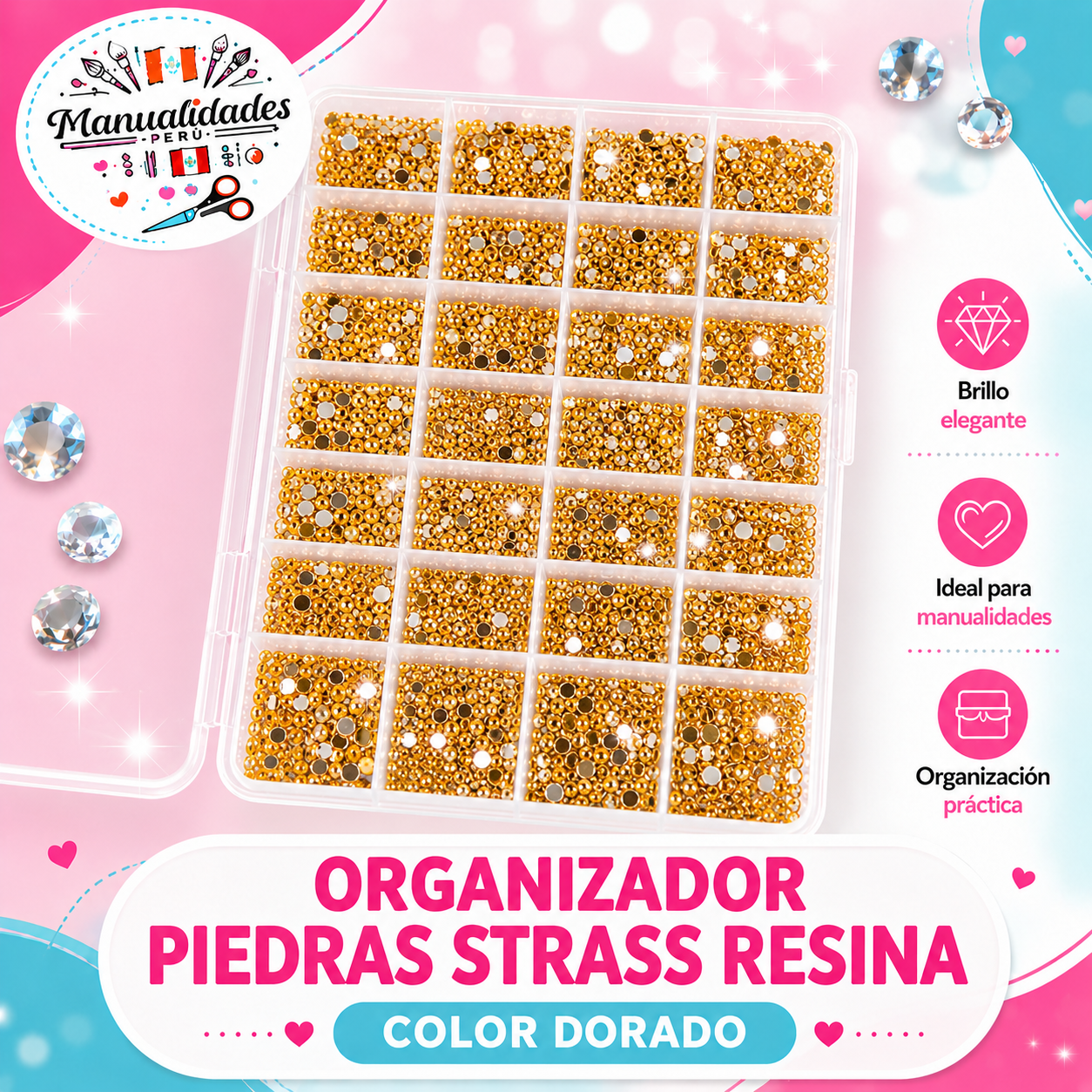 organizador_piedras_strass_resina_champagne_bedazzling_kit_manualidades_peru