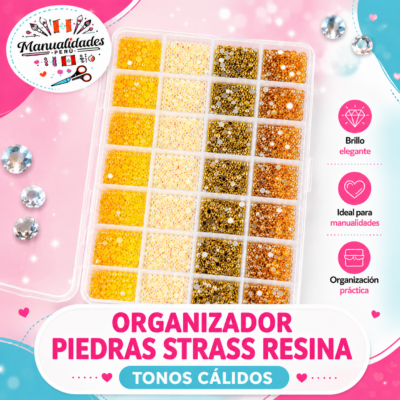 organizador_piedras_strass_resina_mixto_amarillo_bedazzling_kit_manualidades_peru