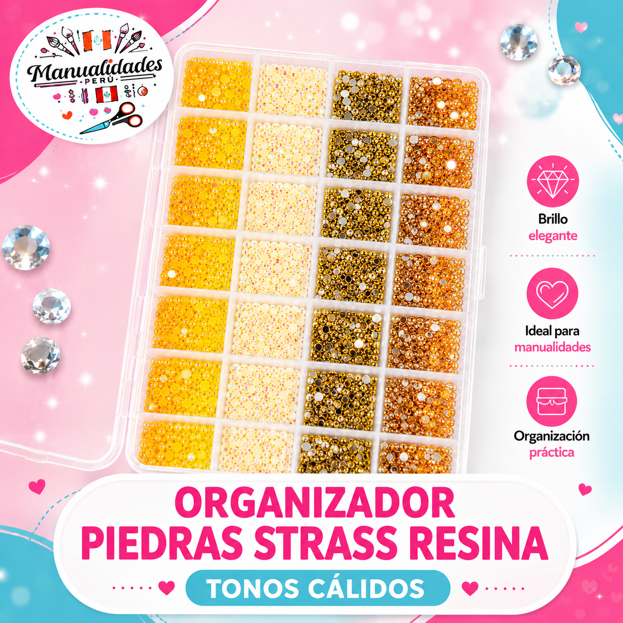 organizador_piedras_strass_resina_mixto_amarillo_bedazzling_kit_manualidades_peru