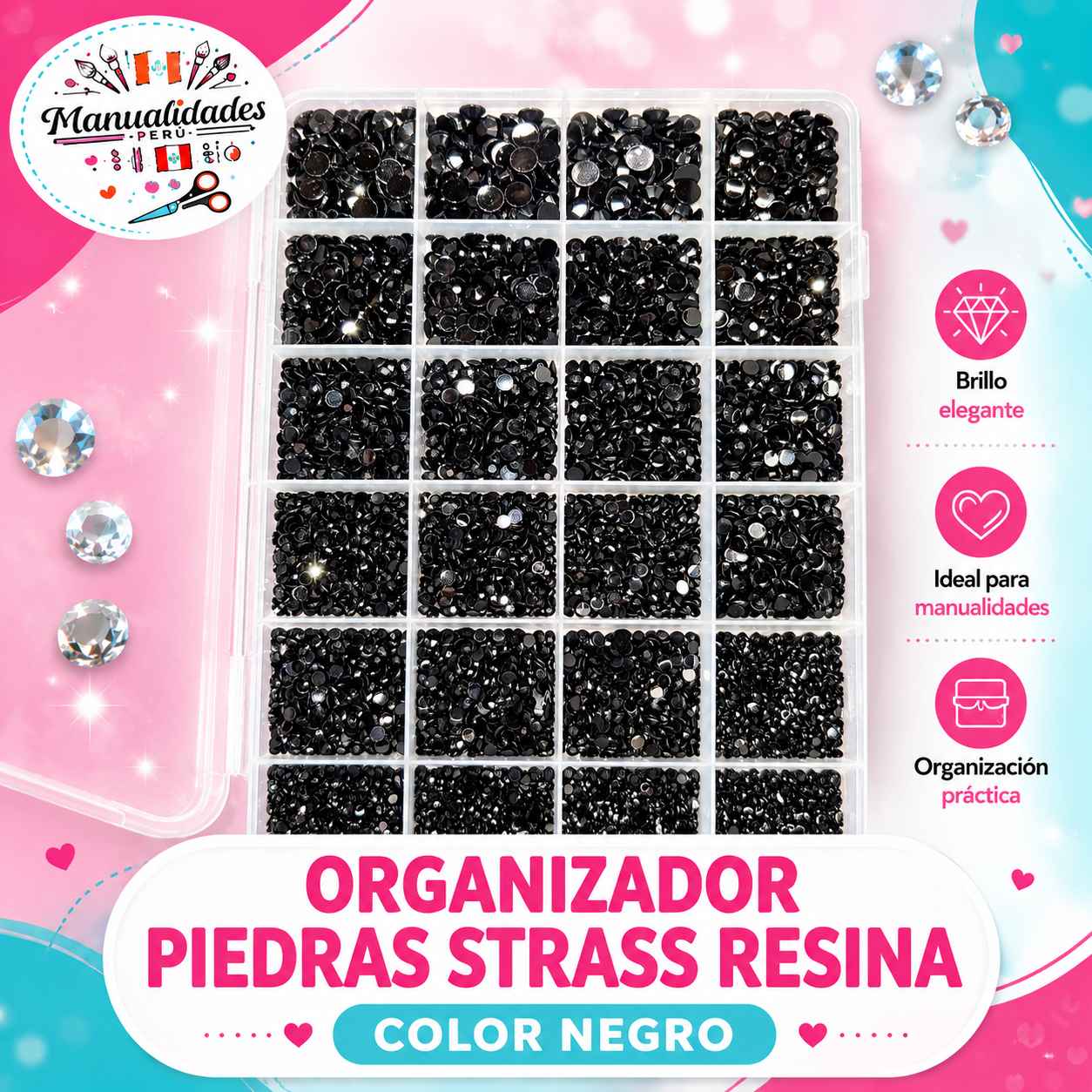 organizador_piedras_strass_resina_negro_bedazzling_kit_manualidades_peru