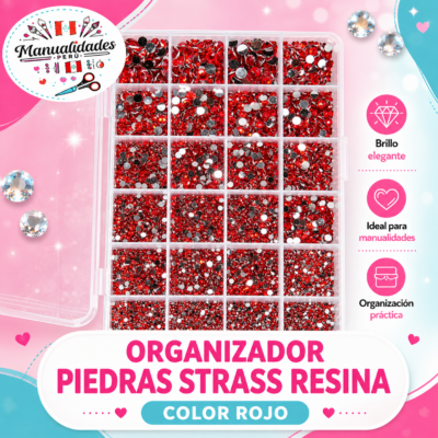 organizador_piedras_strass_resina_rojo_bedazzling_kit_manualidades_peru
