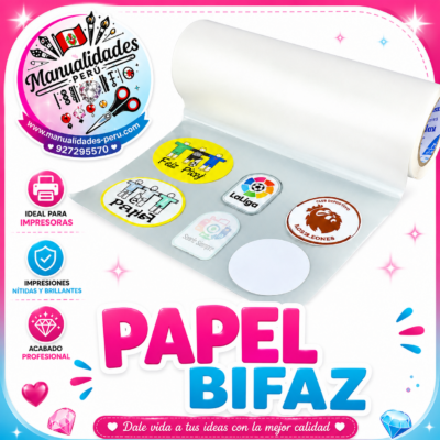 Papel Bifaz: Crea Stickers, Etiquetas y Manualidades Personalizadas