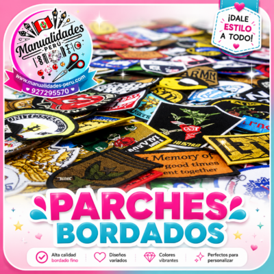 Parches Bordados en Perú para Ropa, Mochilas, Gorras y Manualidades