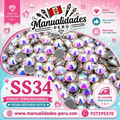 Hotfix SS34 - 7mm Strass Calidad Swarovski para Vestidos y Manualidades
