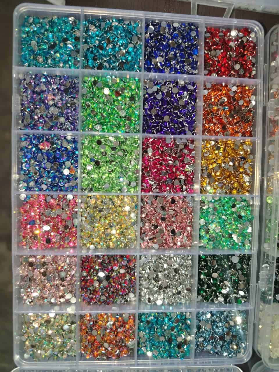 Organizador piedras strass resina color mix 3mm Manualidades Perú