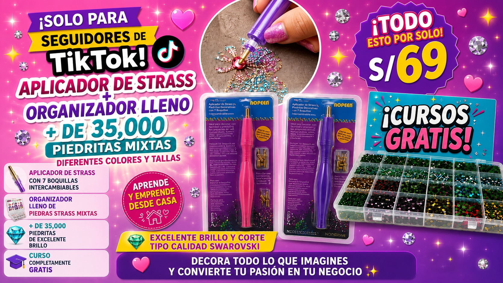 oferta_manualidades_bedazzeling_peru_aplicador_organizador